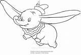 Dumbo Coloring Drawing Flying Pages Con Draw Printable Kids Feather His Paintingvalley sketch template