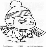 Shoveling Snow Grumpy Outline Boy Cartoon Ron Leishman Protected Law Copyright May sketch template