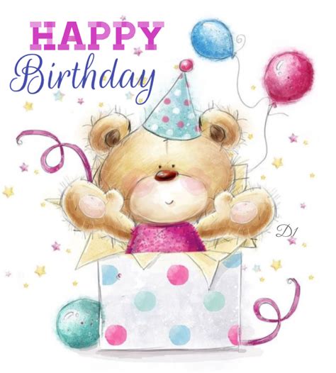 happy birthday teddy bear clipart clipground