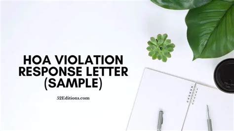 hoa violation response letter sample   letter templates
