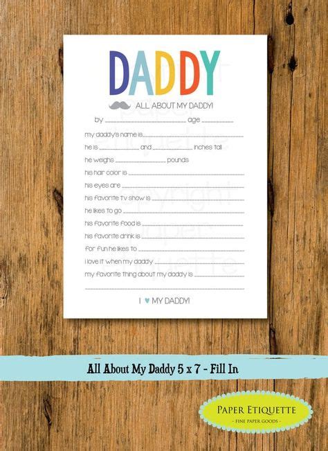 daddy fathers day gift    fill   blanks