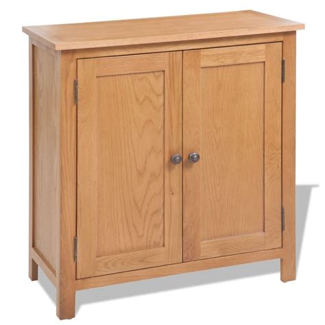 hhome rustic small sideboard cabinet   doors solid oak brown