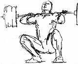Weightlifting Crossfit sketch template