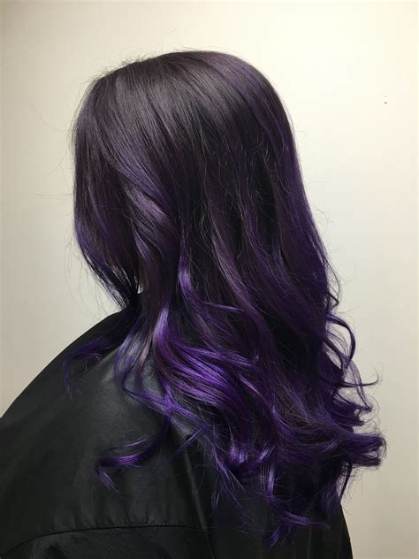 long  dark  purple melt hair color  black hair purple hair highlights dark purple hair