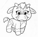 Coloring Cute Pages Cow Animal Baby Printable Girls Animals Print Super Kids Cows Para Preschoolers Adults Kawaii Color Colouring Farm sketch template