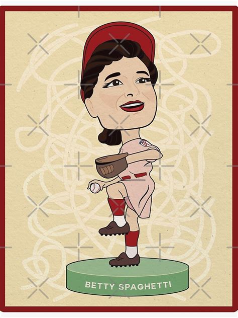 league    betty spaghetti baseball card poster