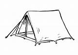 Tent Coloring Camping Pages Cliparts Kids Clipart Tents Lover Favorites Add sketch template