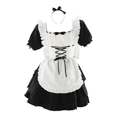 Cute Black White Maid Uniform Dress Suit Kawaii Fashion Shop Cute