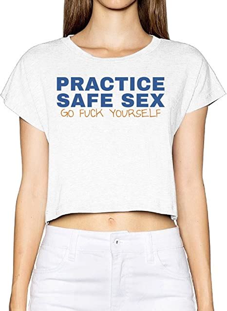 Practice Safe Sex Brand New Woman Navel T Shirts Graphic