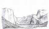 Landscape Crosshatching Drawings Sketch Yosemite Valley Drawing Mountain Pencil Landscapes Step Line Choose Board Contour Cool Learn sketch template