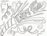 Coloring Pages Years Year Happy Doodle Hat Doodles Sheets Kids Visit Colouring Printable Card Baby Popular sketch template