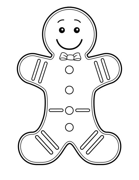 printable gingerbread man coloring pages  kids