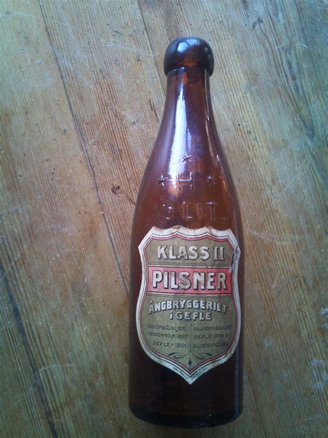 Old Swedish Beer Pilsner Bottle Gammal Pilsner Flaska