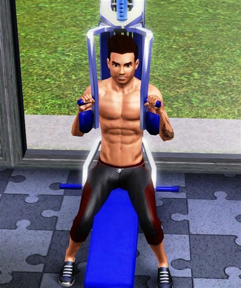 my simmy working out hard r thesims