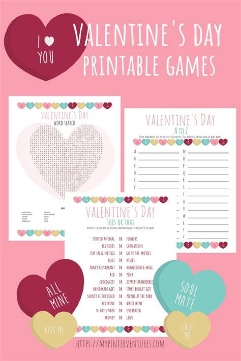 valentines day printable games   valentines day words