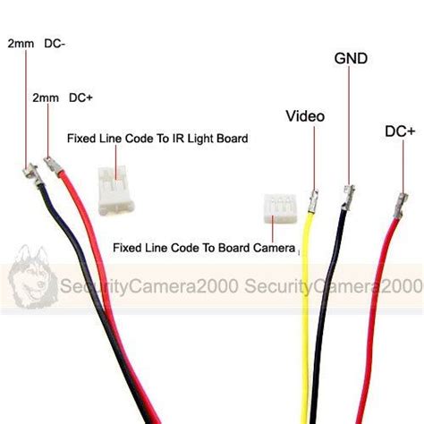 wire security camera wiring color code