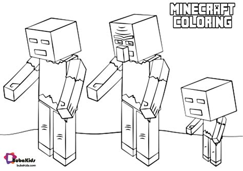 minecraft coloring zombies coloring page bubakidscom