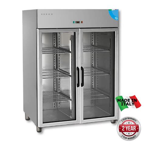 tdbtg premium double glass door upright freezer  litre vip refrigeration catering
