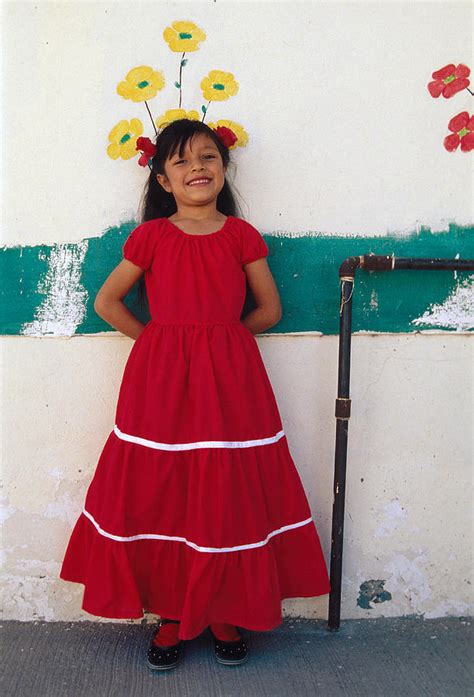 mexican girl flower murel photograph by mark goebel