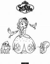 Sofia Coloring Pages First Disney Kids Sophia Printable Print Princess Colouring Ecoloringpage Friends Color Getcolorings sketch template
