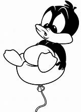 Looney Kolorowanki Daffy Tunes Kaczor Globus sketch template