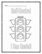 Control Impulse Self Activities Kids Counseling School Elementary Skills Anger Worksheets Coloring Therapy Pages Crafts Coping Teaching Stoplight Packet Group sketch template