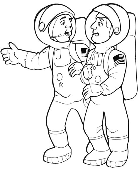american astronauts colouring pages