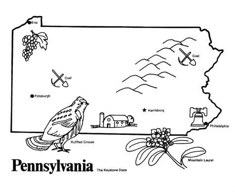 pennsylvania coloring pages coloring home