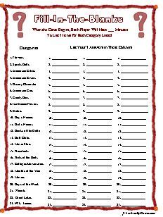 fill   blanks game   great party starter   age group