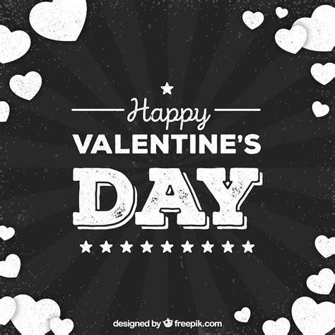 vector black  white valentines day background