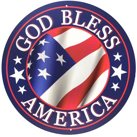 12 metal sign god bless america [md0356]