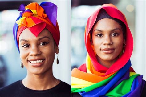 muslim fashion designer creates rainbow hijab to support same sex marriage