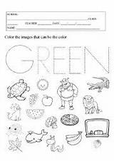 Green Coloring Worksheet Things sketch template