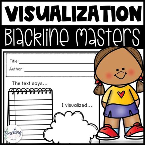 reading visualizing blackline masters   etsy