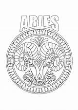 Aries Mandala Gemini sketch template