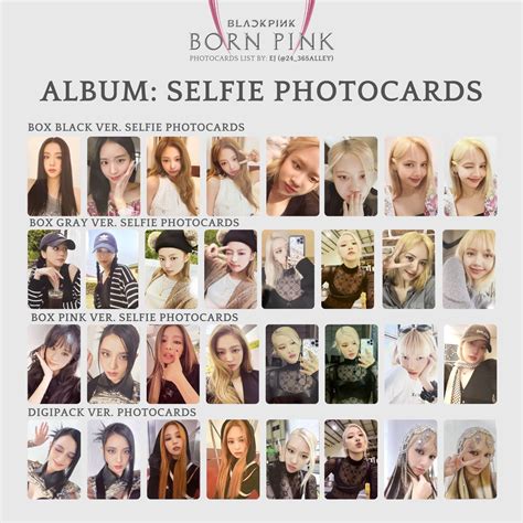 blackpink born pink album   inclusions  selfie pc