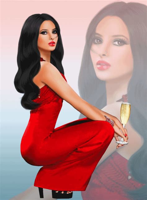 Sexy Girl With Champagne Animated Pictures