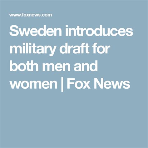 sweden introduces military draft for both men and women