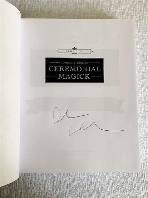 llewellyns complete book  ceremonial magick signed copy