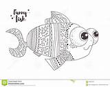 Coloring Fish Funny Book Pages Illustration Vector Preview sketch template