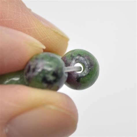 large hole 2mm beads natural ruby zoisite semi precious gemstone