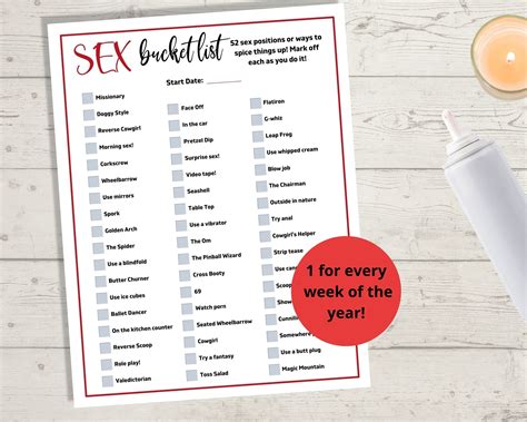 Valentines Day Sex Bucket List Naughty Sex Positions Etsy