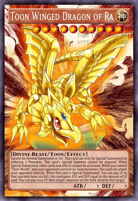 toon winged dragon  ra yugioh orica secret rare custom etsy