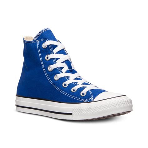 converse mens chuck taylor high top casual sneakers  finish   blue  men lyst