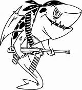 Coloring Pages Shark Clark Getcolorings Navy sketch template