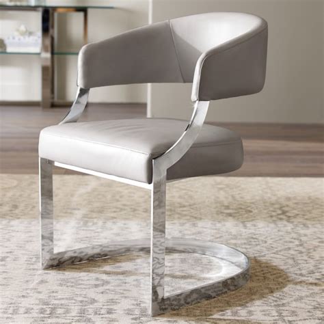 Cantilevered Leather Dining Chair Williams Sonoma