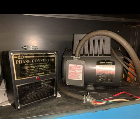 series  phase converter model  cedarberg industries sn  zedco machinery