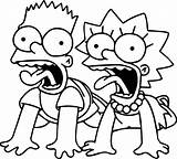 Bart Simpson Screaming Wecoloringpage Trippy Dope Indiaparenting sketch template