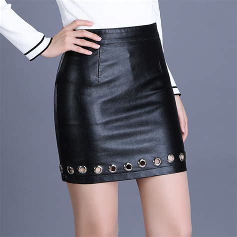 buy sexy metal eyelets hole package hips faux leather