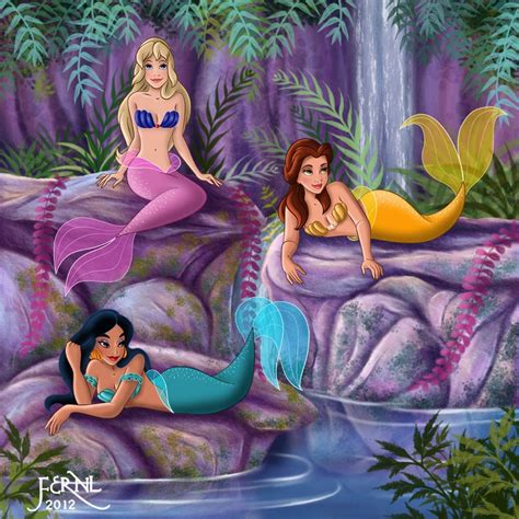 Disney Princesses And Leading Ladies As Mermaids Disney